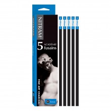 Nitram : Academie Fusains Square Stick Charcoal : Pack of 5 : H