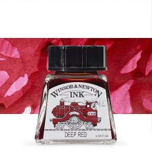 Winsor & Newton : Drawing Ink : 14ml : Deep Red : (Water Resistant)