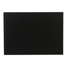 Seawhite : Black Cloth Case Bound Sketchbook 140gsm : A4 Landscape