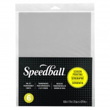 Speedball : Screen Printing Ink Jet Transparency Sheet : 21.6x27.9cm (8.5x11in) : Pack of 6