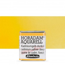 Schmincke : Horadam Watercolor Paint : Half Pan : Cadmium Yellow Deep