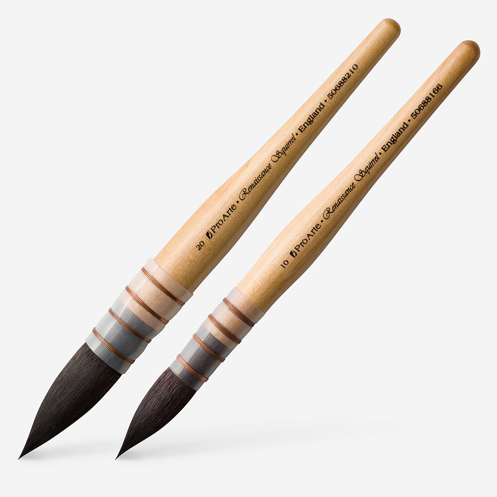 The Potter's Brush(洋書) Pro Arte Renaissance Squirrel Mop Watercolour Brushes