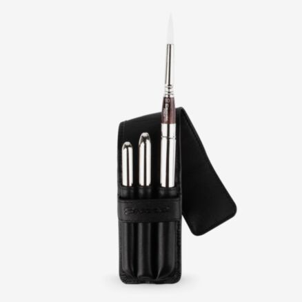 Escoda | Watercolour | Versàtil Set with 3 Round Travel Brushes for Watercolour | Size 2,6,10 | 3 Brushes | Synthetic Kolinsky | Round Pointed