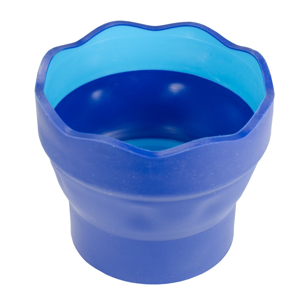 Faber-Castell : Clic & Go Foldable Water Pot & Brush Holder : Blue