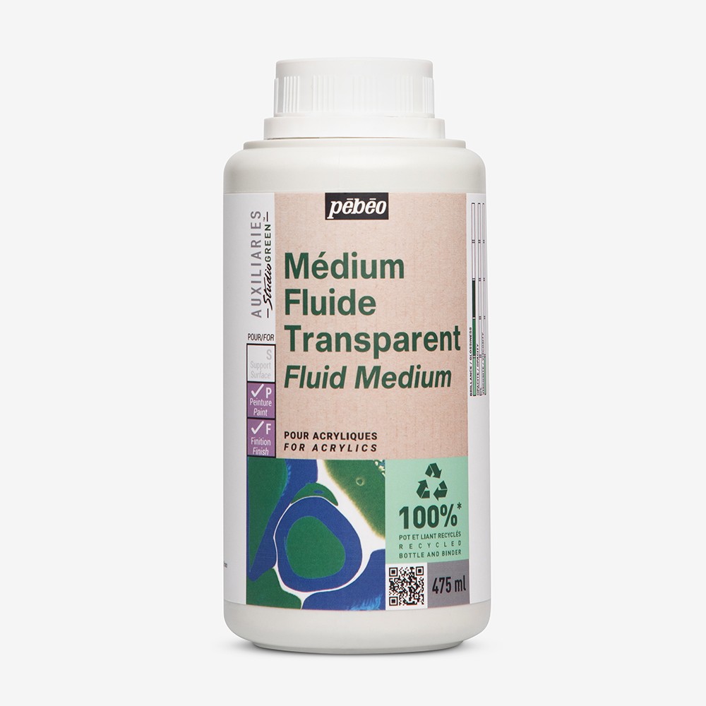 Pebeo : Studio Green : Transparent Fluid Medium : 475ml