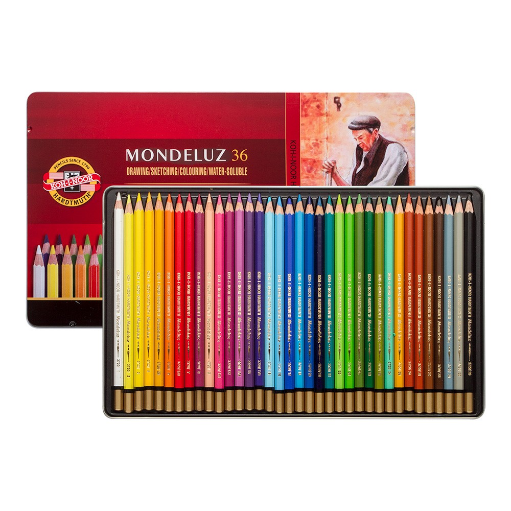 Koh-I-Noor: Mondeluz Set von 36 Aquarell Coloured Pencils 3725
