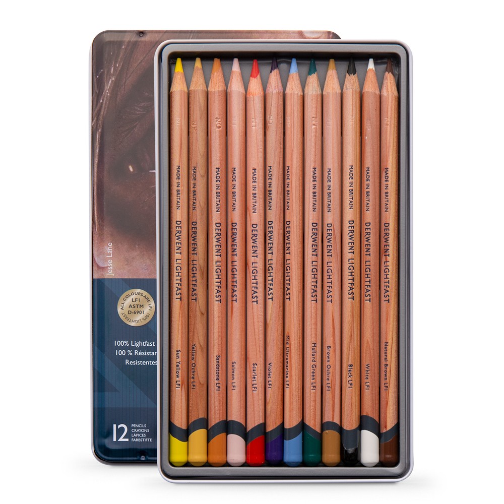 Derwent : Lightfast : Colour Pencil : Tin Set of 12