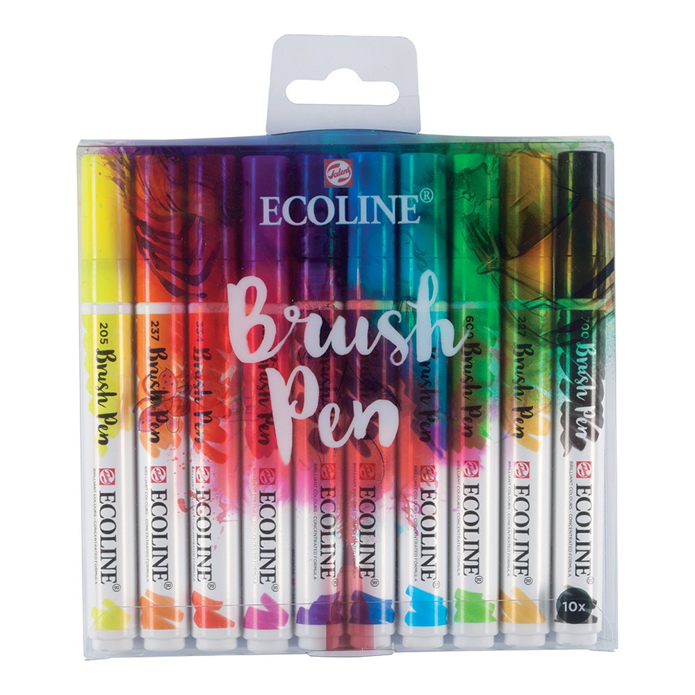 Royal Talens : Ecoline : Watercolour Brush Pen : Set of 10