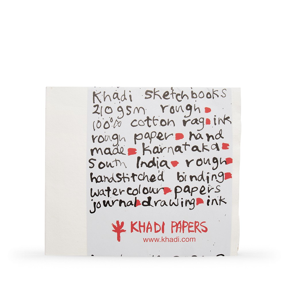 Khadi : Handmade Bound Sketchbook 210gsm : Rough : 30x35cm : 20 Sheets
