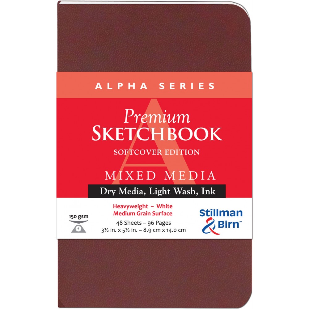 Stillman & Birn : Alpha Softcover Sketchbook : 150gsm : Med Grain : 3.5x5.5in (9x14cm) : Portrait