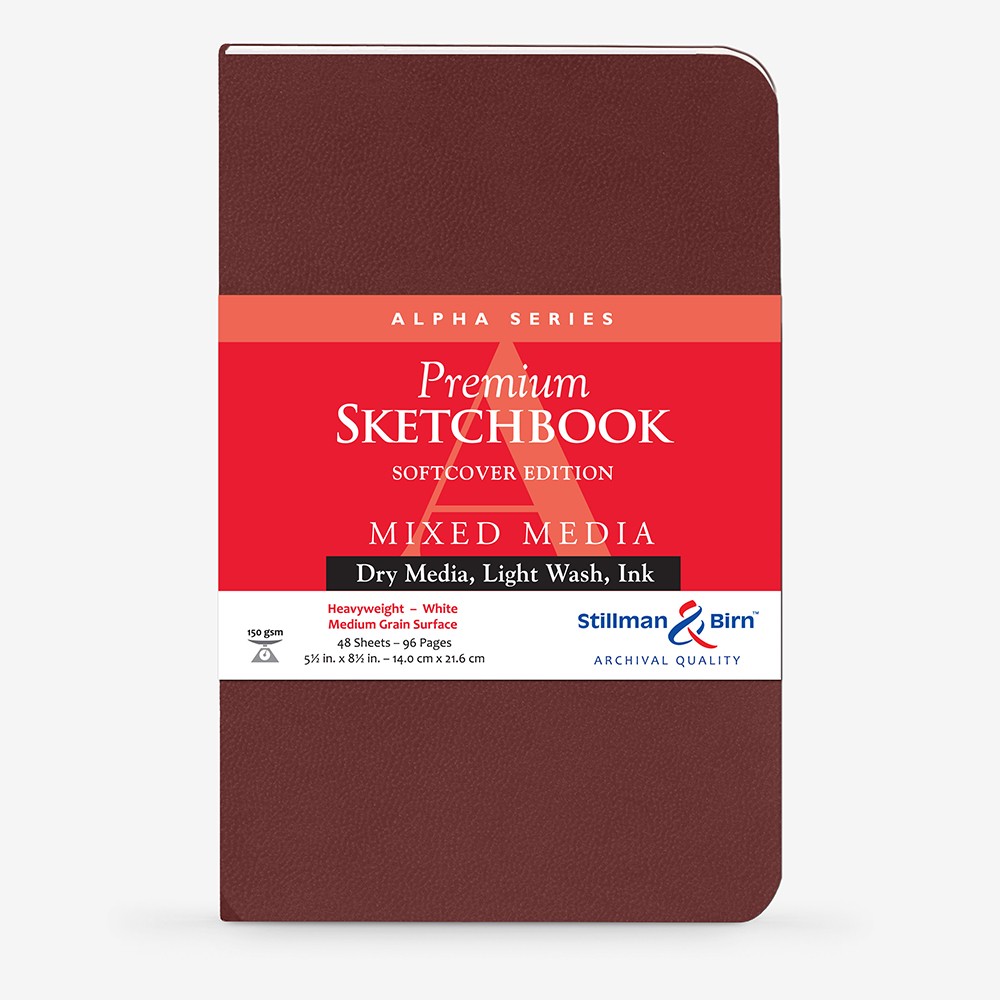 Stillman & Birn : Alpha Softcover Sketchbook : 150gsm : Med Grain : 5.5x8.5in (22x14cm) : Portrait