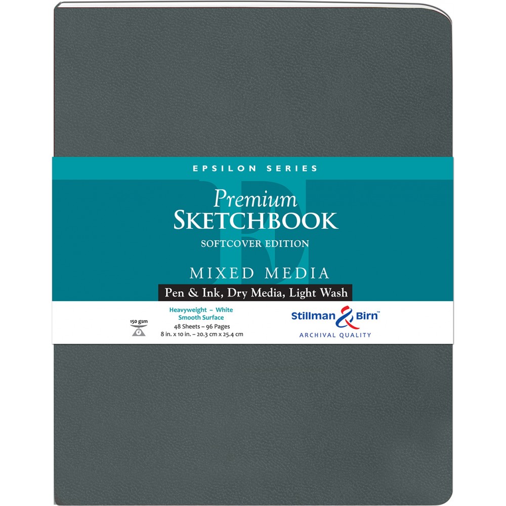 Stillman & Birn : Epsilon Softcover Sketchbook : 150gsm : Smooth : 8x10in (20x25cm) : Portrait