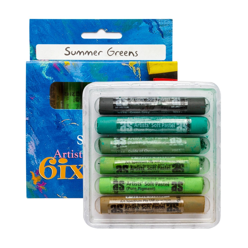Art Spectrum : Soft Pastel : Set of 6 : Summer Greens
