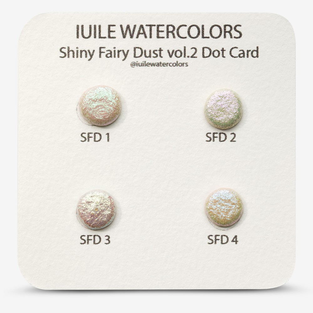 IUILE : Watercolour Paint : Iridescent Colorshift : Shiny Fairy Dust : Dot Card : 4 colours