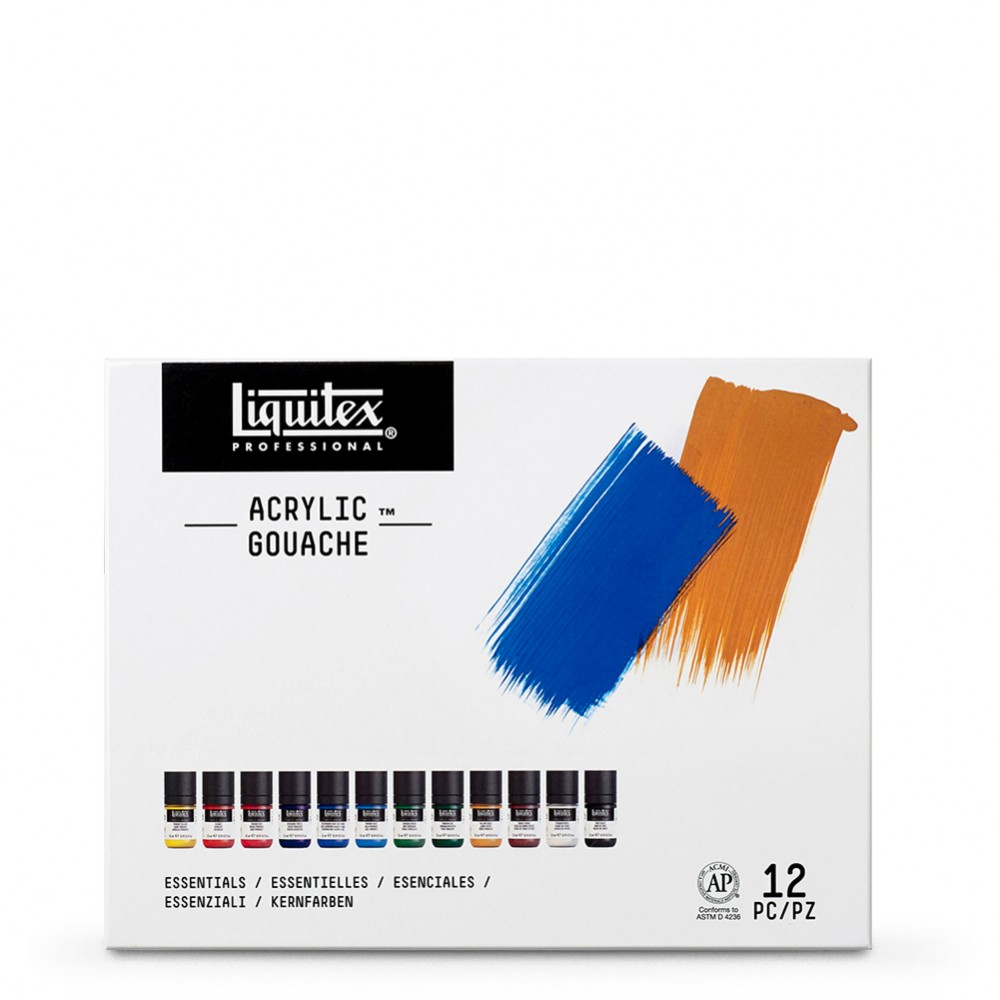 Liquitex : Professional : Acrylic Gouache : 22ml : Essentials Set of 12