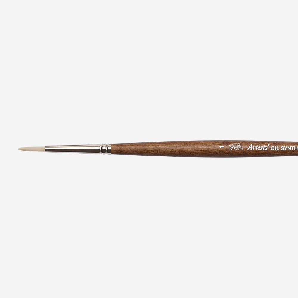 Winsor & Newton : Artists' Oil : Synthetic Hog Brush : Round : Size 1