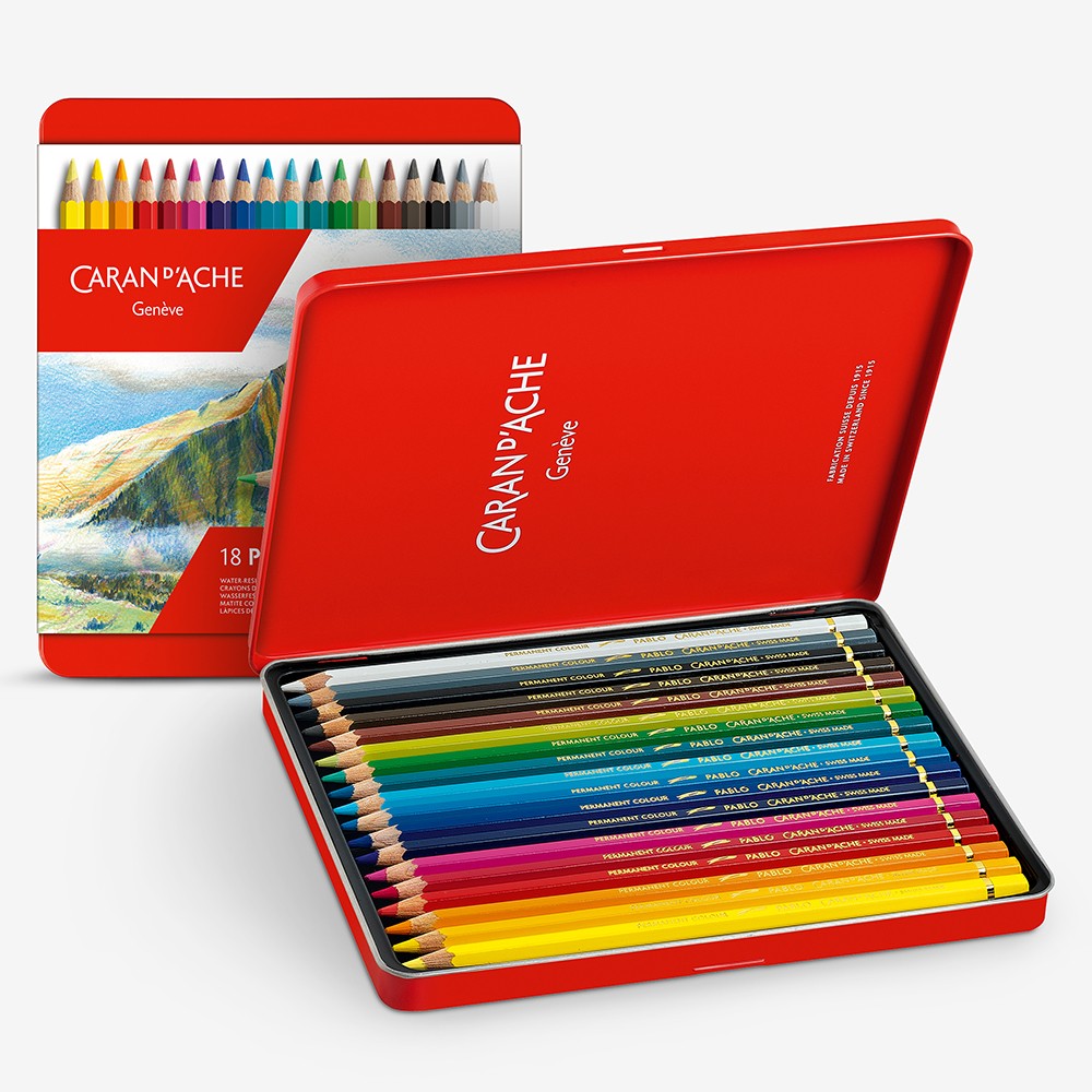 Caran d'Ache : Pablo Coloured Pencil : Set of 18