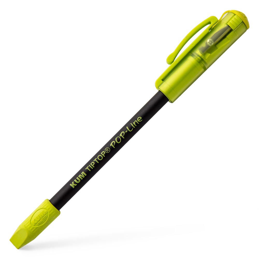 KUM : TipTop Pop D : Pencil and Sharpener : Assorted Colours