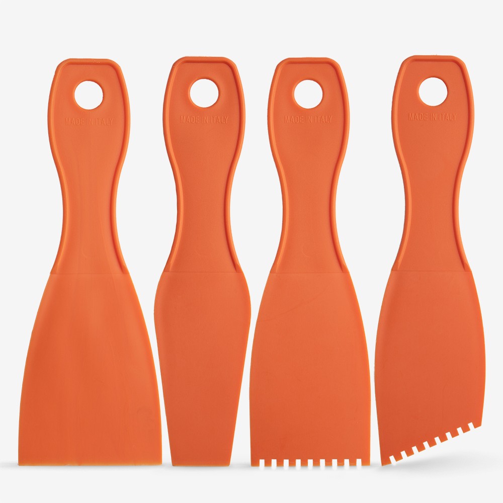 ASH : Paint Combs/Spatulas 17cm (Apx.7in) - 4 x Assorted Piece Set