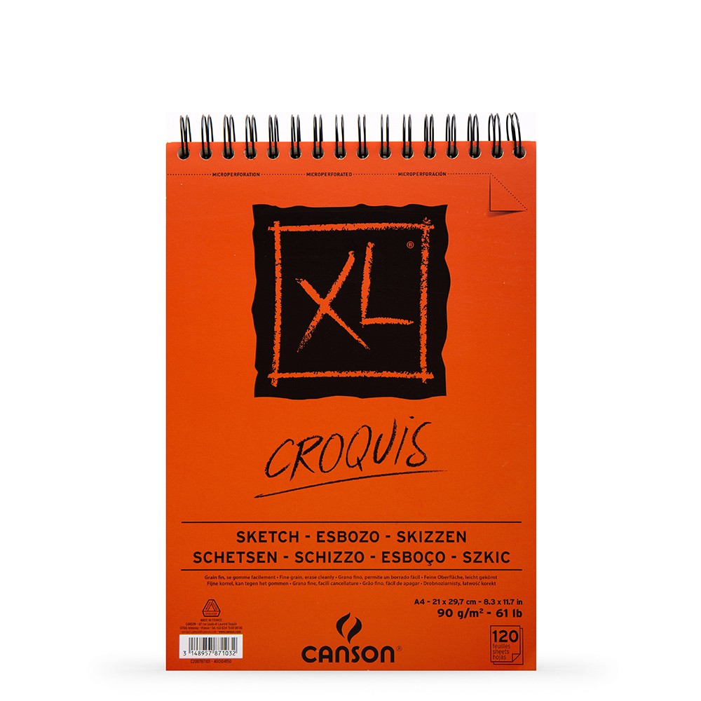 Canson : XL : Croquis : Spiral Pad : 90gsm : 120 sheets : A4