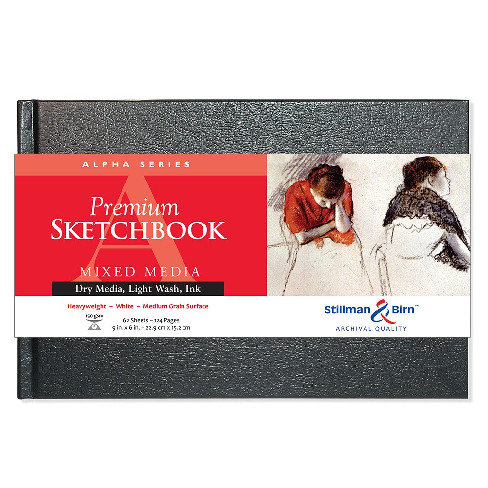 Stillman & Birn: Alpha Sketchbook 9 x 6 in Hardcover 150 g - natürliches weißes Pergament