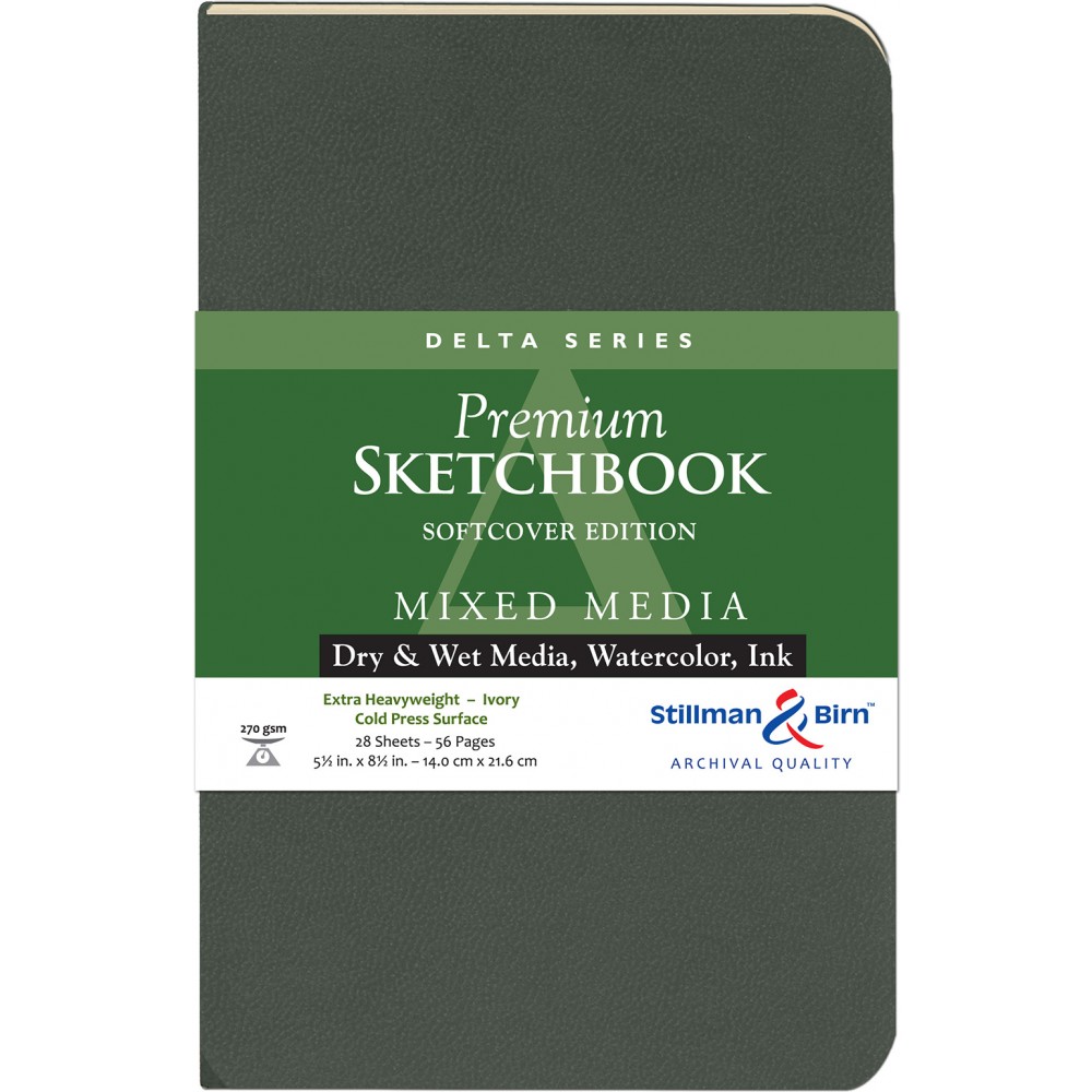 Stillman & Birn : Delta Softcover Sketchbook : 270gsm : Cold Press : 5.5x8.5in (22x14cm) : Portrait