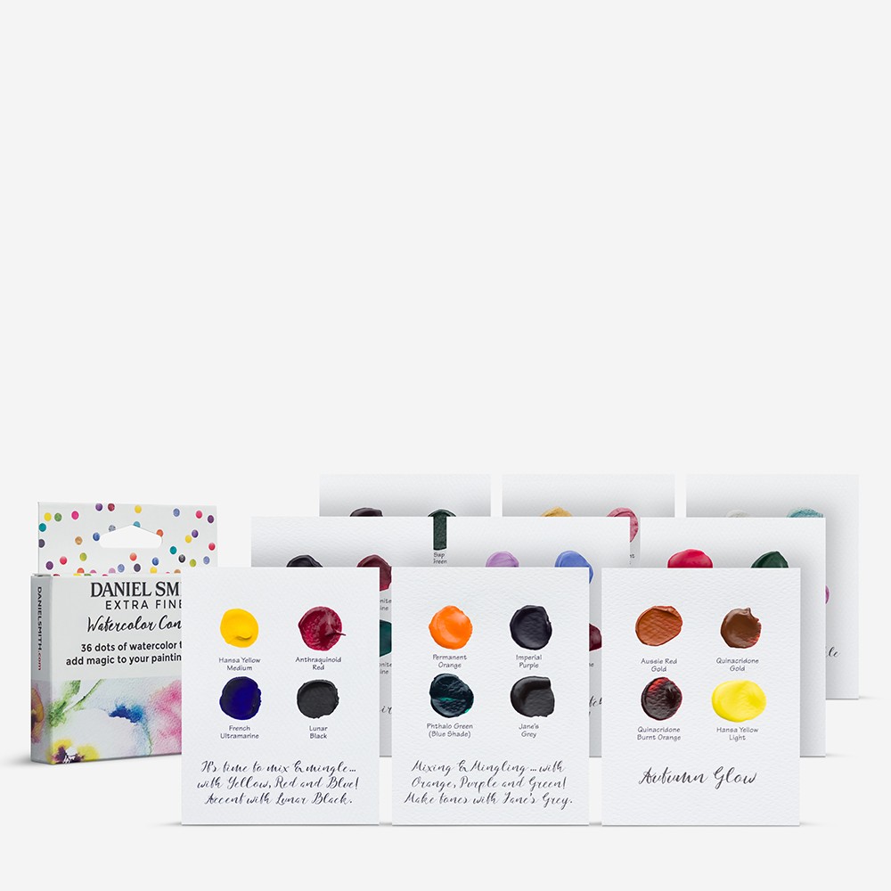 Daniel Smith : Watercolour Dot Card : 36 Confetti Colours