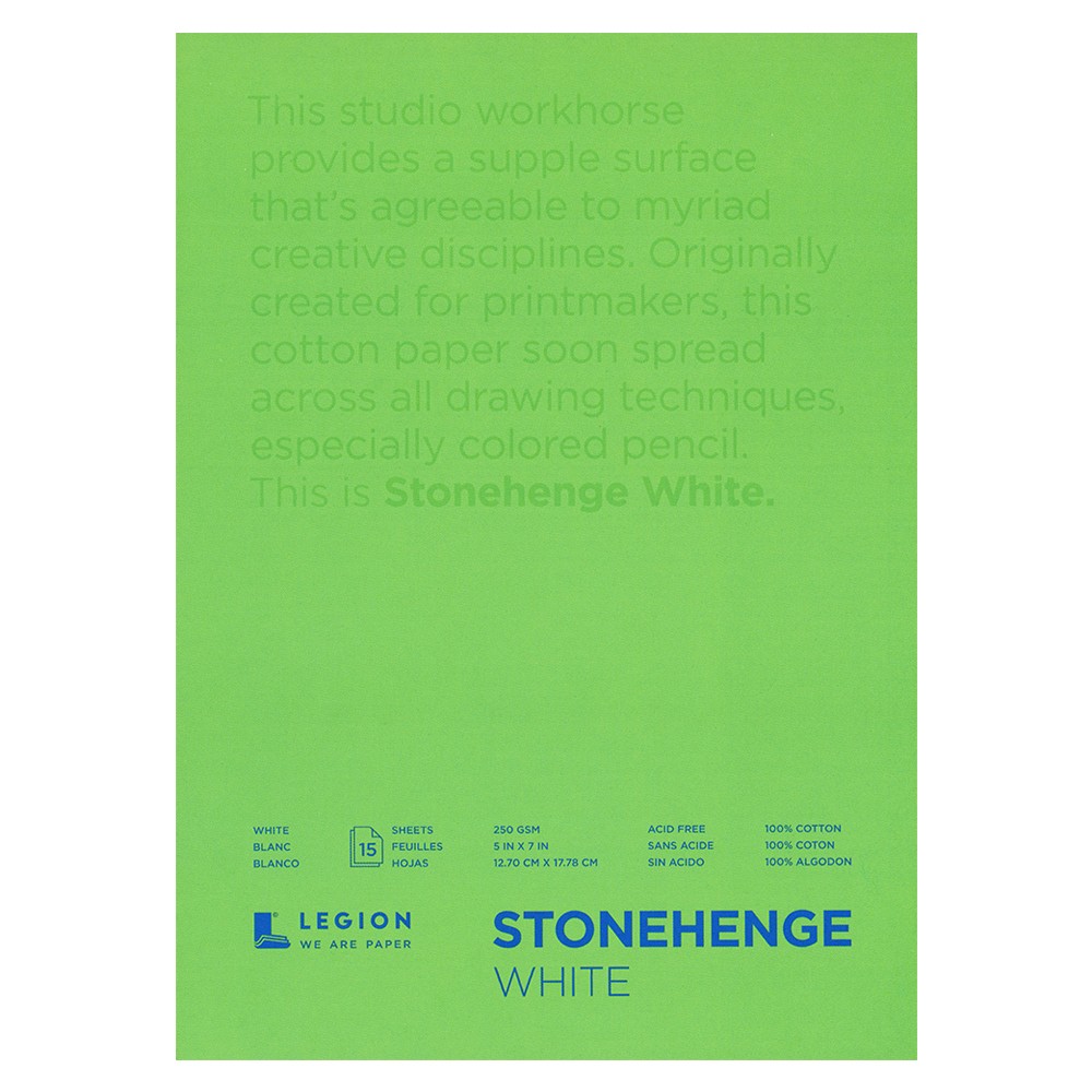 Stonehenge-Pad 15 Blatt 5 x 7 Farbe weiss
