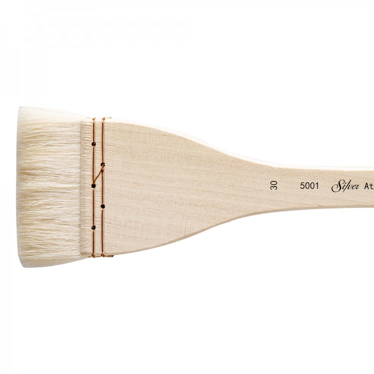 Silver Brush : Atelier Hake : Long Handle : Flat : Size 30 : 60mm Wide