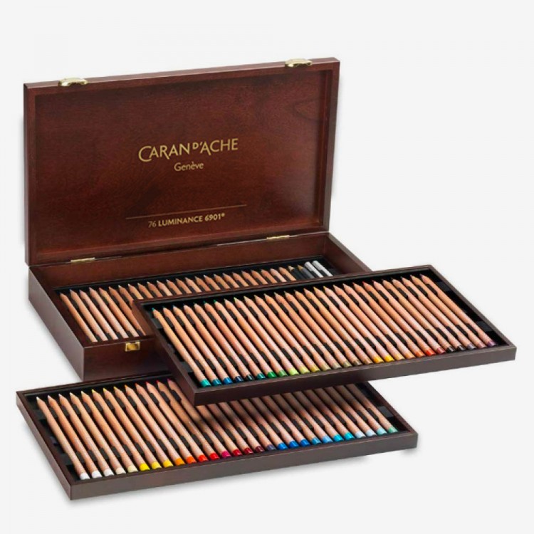 Caran d'Ache : Luminance 6901 : Colour Pencil : Wooden Box Set of 76