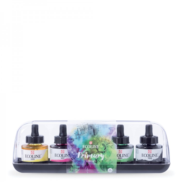 Royal Talens : Ecoline : Liquid Watercolour Ink : 30ml : Primary Set of 5