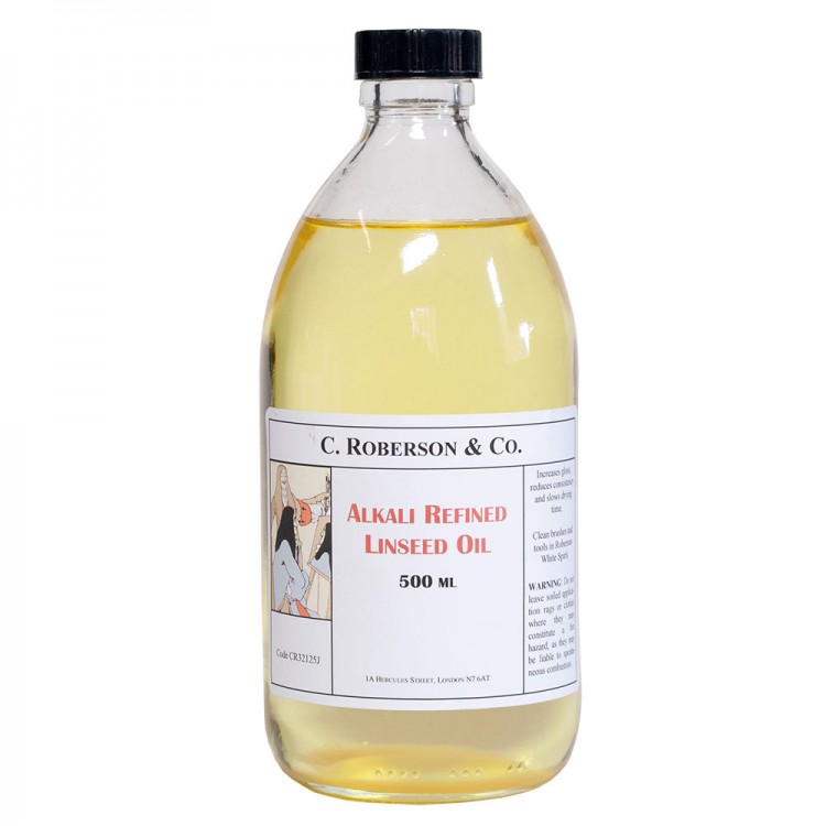 Roberson : Alkali Refined Linseed Oil : 500ml
