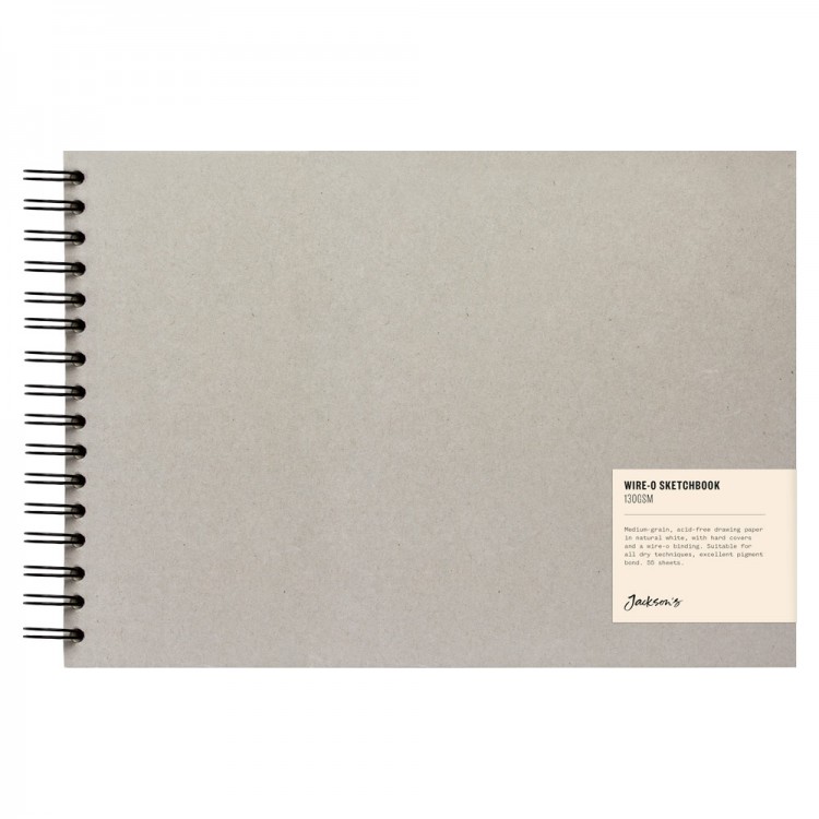 Jackson's : Wire-O Sketchbook : 130gsm : 55 Sheets : A4 : Landscape