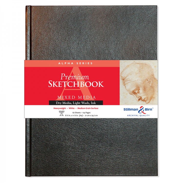 Stillman & Birn: Alpha Sketchbook 8,25 x 11.75 In (A4) Hardcover 150 g - natürliches weißes Pergament