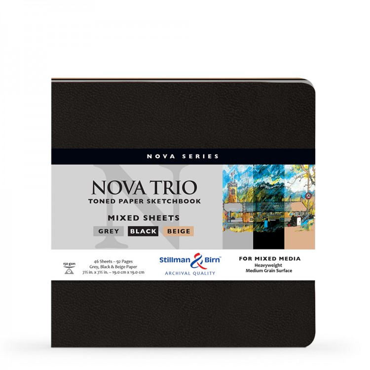 Stillman & Birn : Nova Trio : Softcover Mixed Media Sketchbook : 150gsm : 7.5x7.5in (19x19cm)