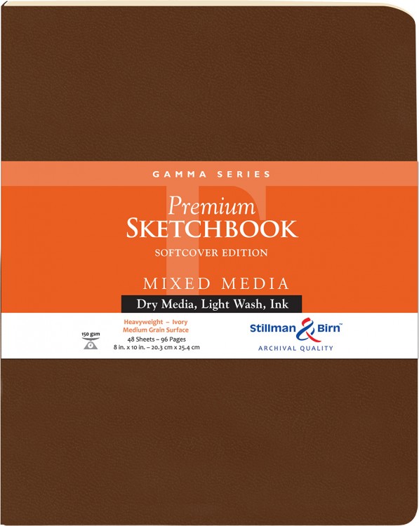 Stillman & Birn : Gamma Softcover Sketchbook : 150gsm : Med Grain : 8x10in (20x25cm) : Portrait