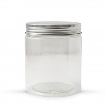 Studio Essentials : Empty Aluminium Screw Top Plastic Jar : 250ml