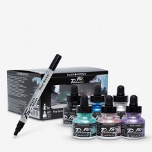 Daler Rowney : FW Artists' Ink : 29.5ml : Set Of 6 Pearlescent Colours