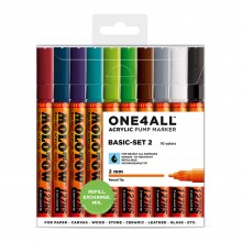 Molotow : One4All : 127HS : Acrylic Marker : Basic Set 2 : 10 Colours