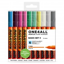 Molotow : One4All : 127HS : Acrylic Marker : Basic Set 3 : 10 Colours