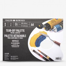 Daler Rowney: Blue Tear Off Palette: A4 - 40 Blatt - für Öl und Acryl