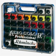 Schmincke: Aero Color Set: Kunststoffkoffer mit 37 x 28 ml Farben & Aeroclean
