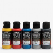 AV Premium Airbrush Farbe: Metallics 5-Set Farbe