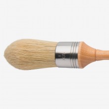 Escoda : Pointed Lily Bristle Round Brush : No.8. : Stainless Steel Ferrule 36mm