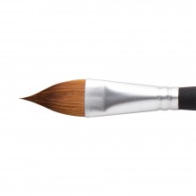 Princeton : Aqua Elite : Synthetic Kolinsky Sable : Watercolour  Brush : Series 4850 : Short Handle : Oval Wash : Size 3/4in