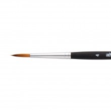 Princeton : Aqua Elite : Synthetic Kolinsky Sable : Watercolour  Brush : Series 4850 : Short Handle : Round : Size 4