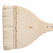 Silver Brush : Atelier Hake : Long Handle : Flat : Size 80 : 135mm Wide