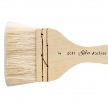 Silver Brush : Atelier Hake : Short Handle : Flat : Size 2in : 50mm Wide
