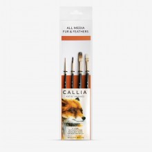 Willow Wolfe : Callia Brush : Series 1200 : Fur and Feathers : Set of 4