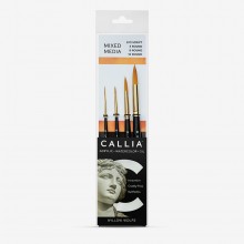 Willow Wolfe : Callia Brush : Series 1200 :  Callia Brush Set #200 Watercolor Basic : Set of 4